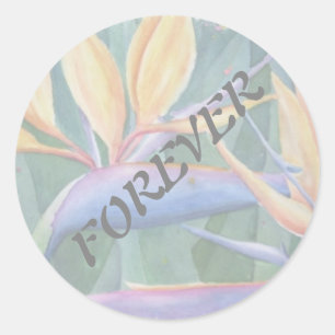 VOGELS VAN PARADISE WEDDINGSTICKERS RONDE STICKER