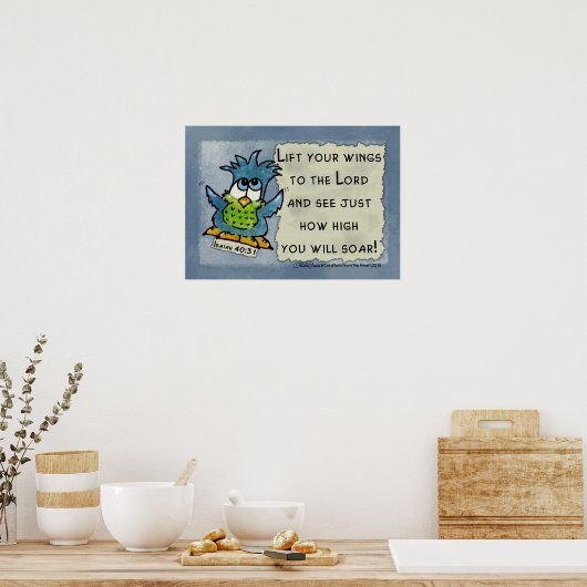 Vogels van Pray-Soar-Isaiah Poster (Keuken)