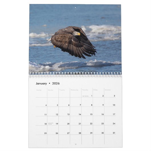 Vogels van Prey 2026 Kalender (Jan 2026)