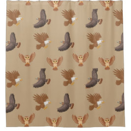 Vogels van prooi douchegordijn