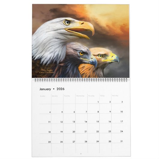vogels van proy 2 Art Calendar Kalender (Jan 2026)