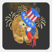 VOGELS VAN VERDERE vierkante sticker (Voorkant)