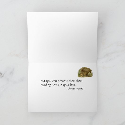 Vogels van verdriet en sympathie kaart (Binnen)