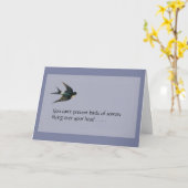 Vogels van verdriet en sympathie kaart (Gele Bloem)