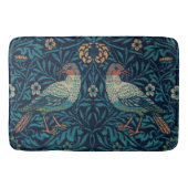 "Vogels" van William Morris Blue Pattern Badmat (Voorkant)