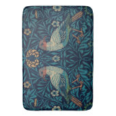 "Vogels" van William Morris Blue Pattern Badmat (Voorkant Verticaal)