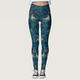 "Vogels" van William Morris Blue Pattern Leggings