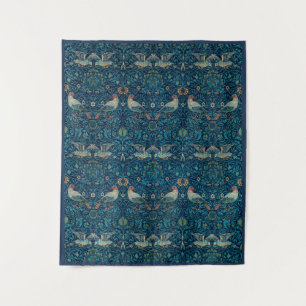 "Vogels" van William Morris Blue Pattern Wandkleed