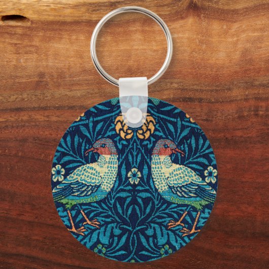 Vogels van William Morris Sleutelhanger (Voorkant)