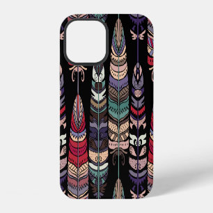 Vogels Veren Tribal Art Naadloos iPhone 12 Hoesje