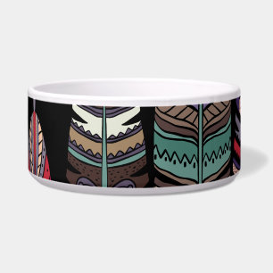 Vogels Veren Tribal Art Naadloos Voerbakje