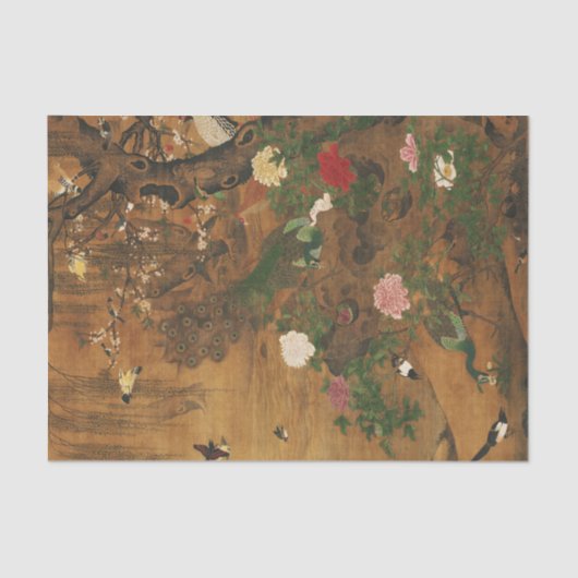 Vogels verzamelen in het kader van de ontkoppeling tissuepapier (Voorkant)