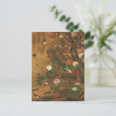 Vogels verzamelen onder het voorjaar van het wild briefkaart (Staand voorkant)