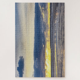 Vogels verzamelen op een strand van Florida op zon Legpuzzel