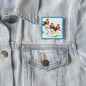 vogels vierkante button 5,1 cm (In situ)