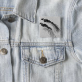 vogels vierkante button 5,1 cm (In situ)