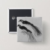 vogels vierkante button 5,1 cm (Voorkant /achterkant)