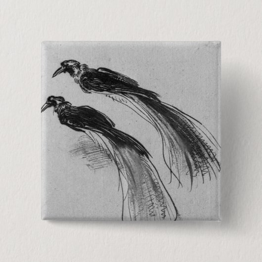 vogels vierkante button 5,1 cm (Voorkant)