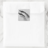 vogels vierkante sticker (Tas)