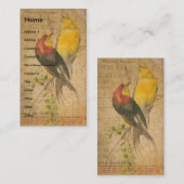  vogels visitekaartje (Voorkant / Achterkant)