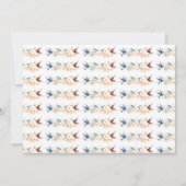 Vogels vliegen grafisch patroon bedankkaart (Achterkant)