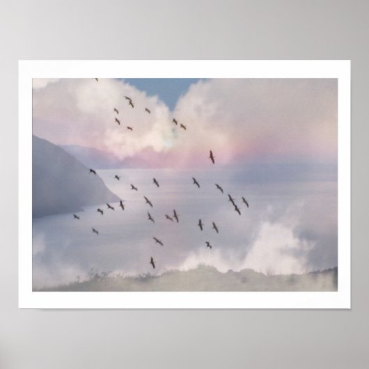VOGELS VLIEGEN IN GROEP POSTER (Voorkant)