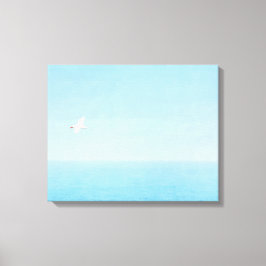 Vogels vliegen over de oceaan op Hawaï Canvas Afdruk