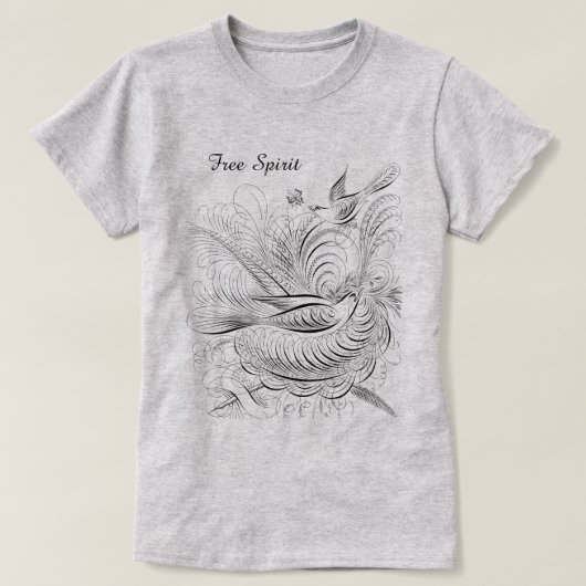 Vogels & Vlinder (Free Spirit) T-shirt (Design voorkant)