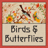 Vogels & vlinders Art Print