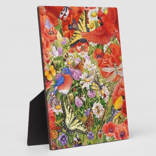 Vogels, vlinders en bijen fotoplaat (Zijkant)