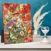 Vogels, vlinders en bijen fotoplaat (Zijkant)