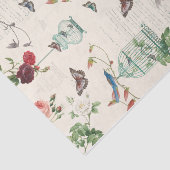 vogels, vlinders en vogels ontkoppelen tissuepapier (Detail)