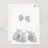 Vogels & Vlinders - Kleur het zelf Briefkaart (Voorkant / Achterkant)