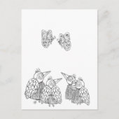 Vogels & Vlinders - Kleur het zelf Briefkaart (Voorkant)