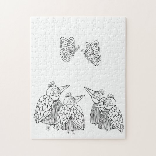 Vogels & Vlinders - Kleur het zelf Legpuzzel (Verticaal)