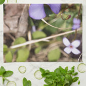 Vogels-Voetbal Violet w/Bluets Theedoek (Gevouwen)