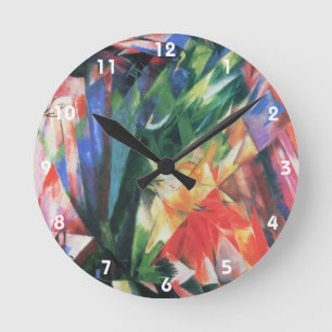 Vogels (Vogel) door Franz Marc, Vintage Cubisme Ku Ronde Klok