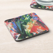 Vogels (Vogel) van Franz Marc,  Cubistische kunst Bier Onderzetter (Linkerzijde)