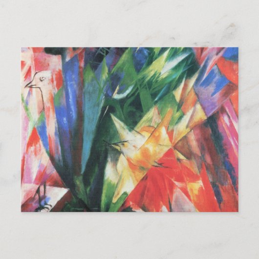Vogels (Vogel) van Franz Marc,  Cubistische kunst Briefkaart (Voorkant)