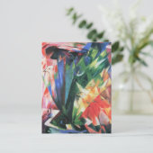 Vogels (Vogel) van Franz Marc,  Cubistische kunst Briefkaart (Staand voorkant)