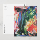 Vogels (Vogel) van Franz Marc,  Cubistische kunst Briefkaart (Voorkant / Achterkant)