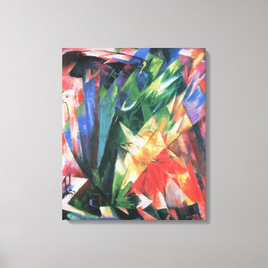Vogels (Vogel) van Franz Marc,  Cubistische kunst Canvas Afdruk (Voorkant)