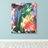 Vogels (Vogel) van Franz Marc, Cubistische kunst Canvas Afdruk (Insitu (Houten vloer))