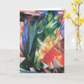 Vogels (Vogel) van Franz Marc,  Cubistische kunst Kaart (Gele Bloem)