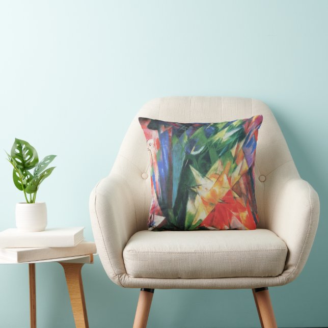 Vogels (Vogel) van Franz Marc,  Cubistische kunst Kussen (Stoel)