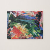 Vogels (Vogel) van Franz Marc,  Cubistische kunst Legpuzzel (Horizontaal)