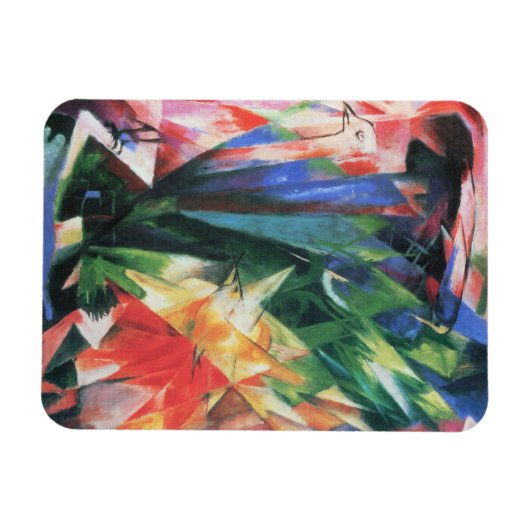 Vogels (Vogel) van Franz Marc, Cubistische kunst Magneet (Horizontaal)