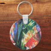 Vogels (Vogel) van Franz Marc,  Cubistische kunst Sleutelhanger (Achterkant)