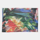 Vogels (Vogel) van Franz Marc,  Cubistische kunst Theedoek (Horizontaal)