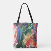 Vogels (Vogel) van Franz Marc, Cubistische kunst Tote Bag (Achterkant)